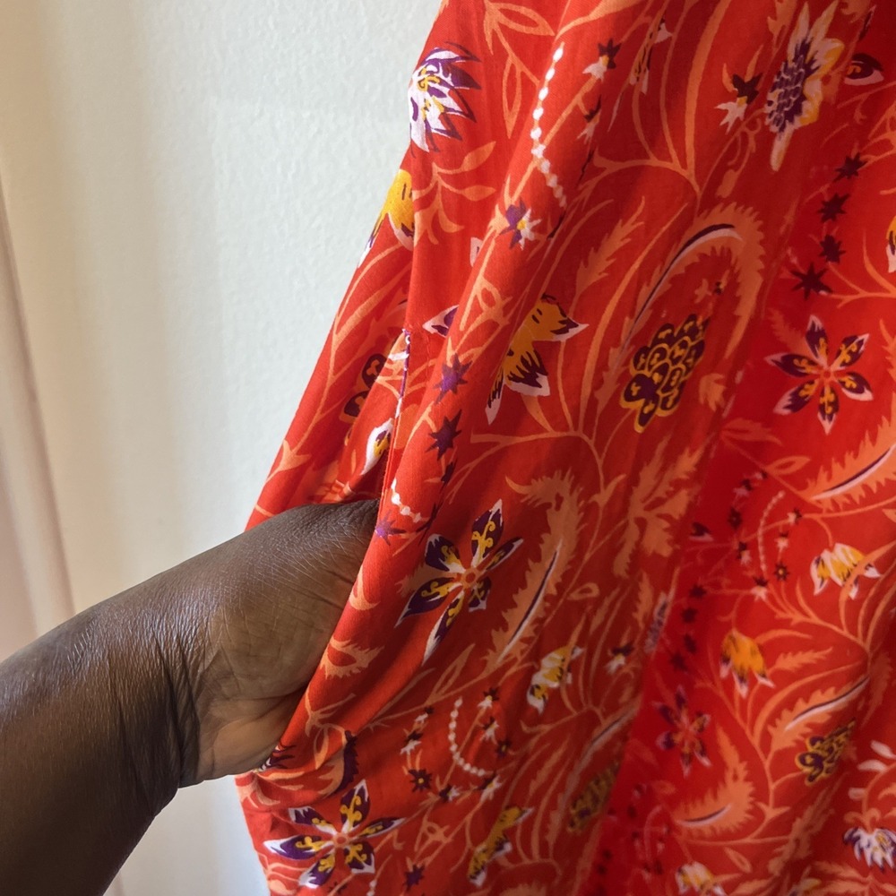 ONLY NECESSITIES Muumuu Dress Yellow/Orange  Floral 4X  (34/36) New Vacation - Picture 9 of 14
